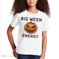 Halloween Pumpkin Head Big Ween Energy Spooky Kids T-Shirt thumb 2
