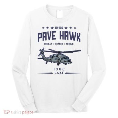 Hh60g Pavehawk Helicopter Long Sleeve Shirt