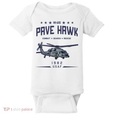 Hh60g Pavehawk Helicopter Baby Bodysuit
