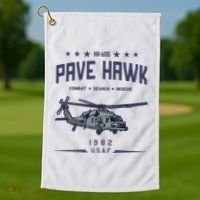Hh60g Pavehawk Helicopter Golf Towel thumb 1