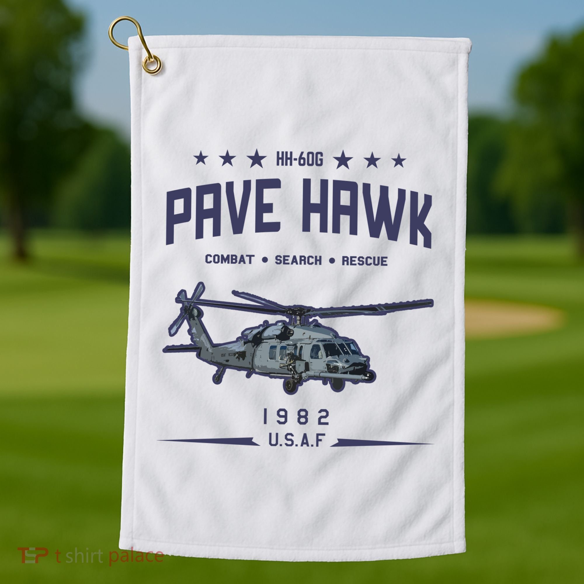 Hh60g Pavehawk Helicopter Golf Towel