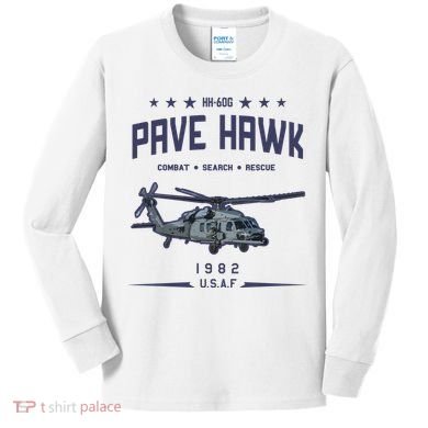 Hh60g Pavehawk Helicopter Kids Long Sleeve Shirt