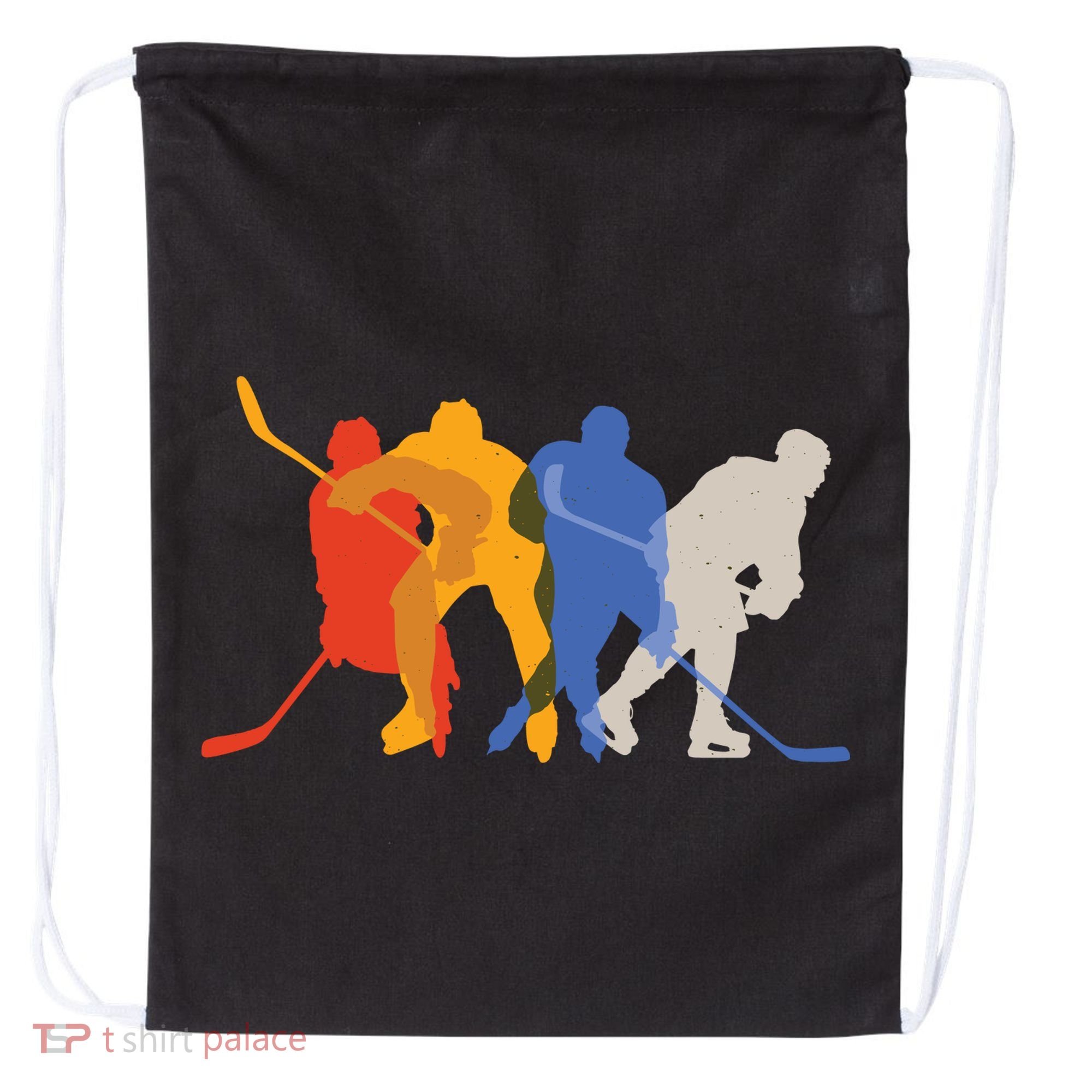 Hockey Players Drawstring Bag