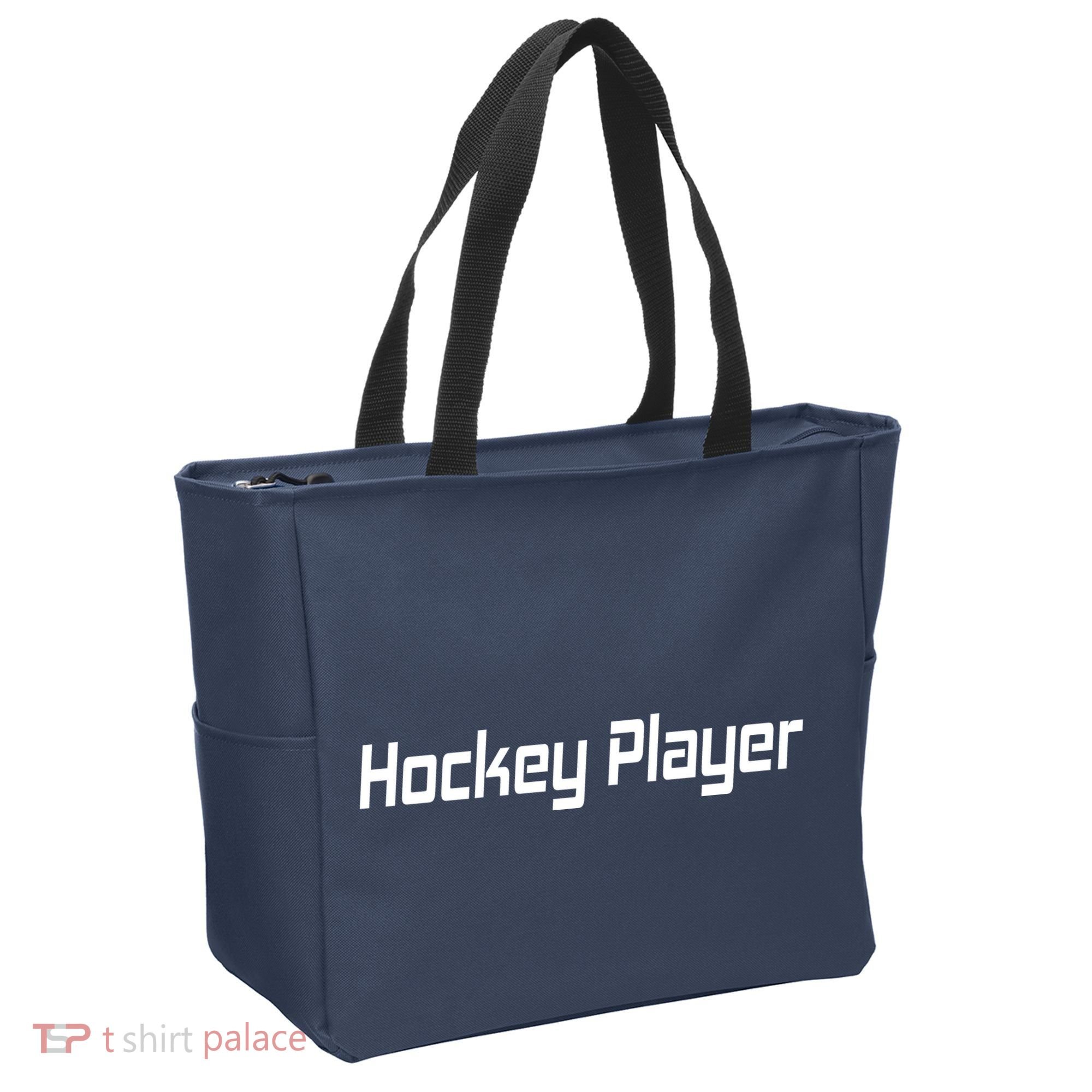 Hockey Player Tote Bag