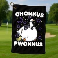 Honkus Ponkus Halloween Goose Meme Parody Chonkus Pwonkus Golf Towel thumb 1