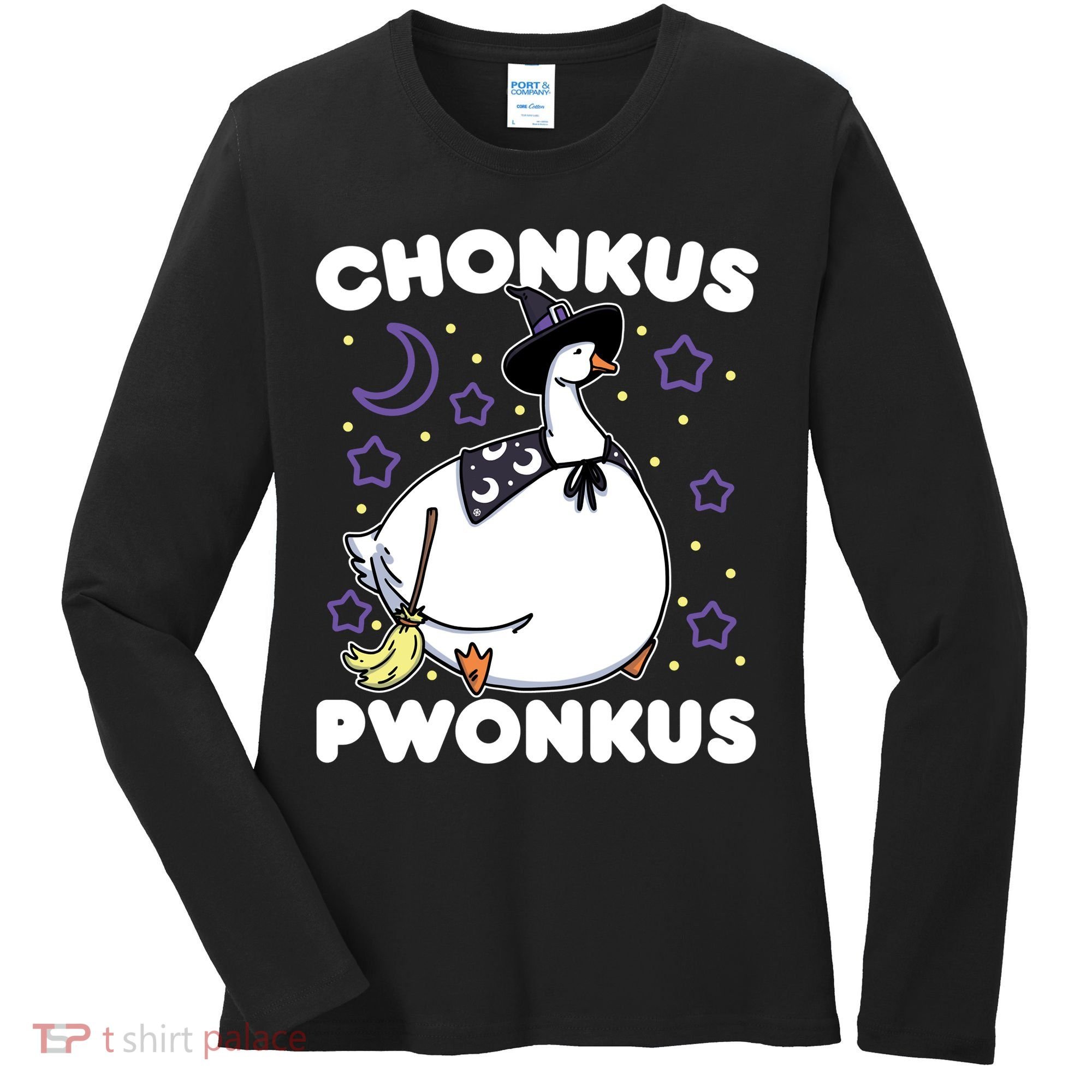 Honkus Ponkus Halloween Goose Meme Parody Chonkus Pwonkus Women's Long Sleeve Shirt