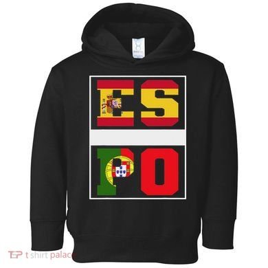 Half Portuguese Half Spanish Mixed Heritage Portugal Spain Toddler Hoodie