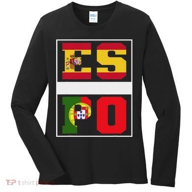 Half Portuguese Half Spanish Mixed Heritage Portugal Spain Women's Long Sleeve Shirt