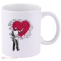 Heart Painter 11oz C Handle Ceramic Mug thumb 0