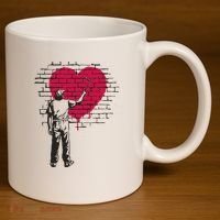 Heart Painter 11oz C Handle Ceramic Mug thumb 3