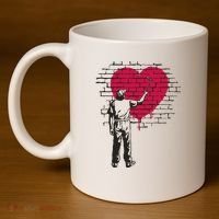 Heart Painter 11oz C Handle Ceramic Mug thumb 4