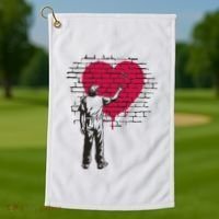 Heart Painter Golf Towel thumb 1