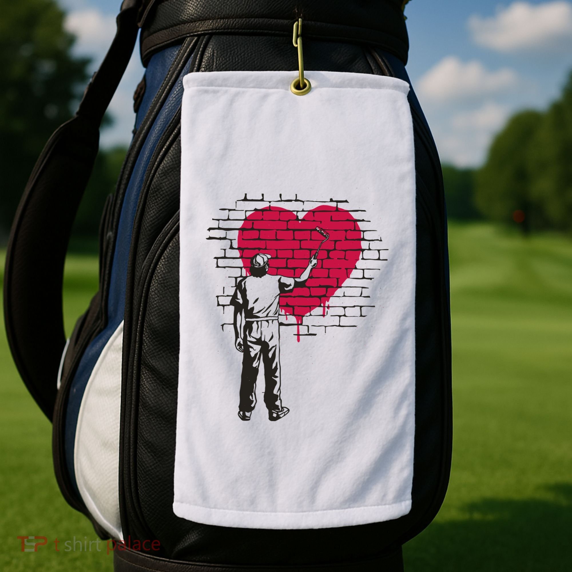 Heart Painter Golf Towel