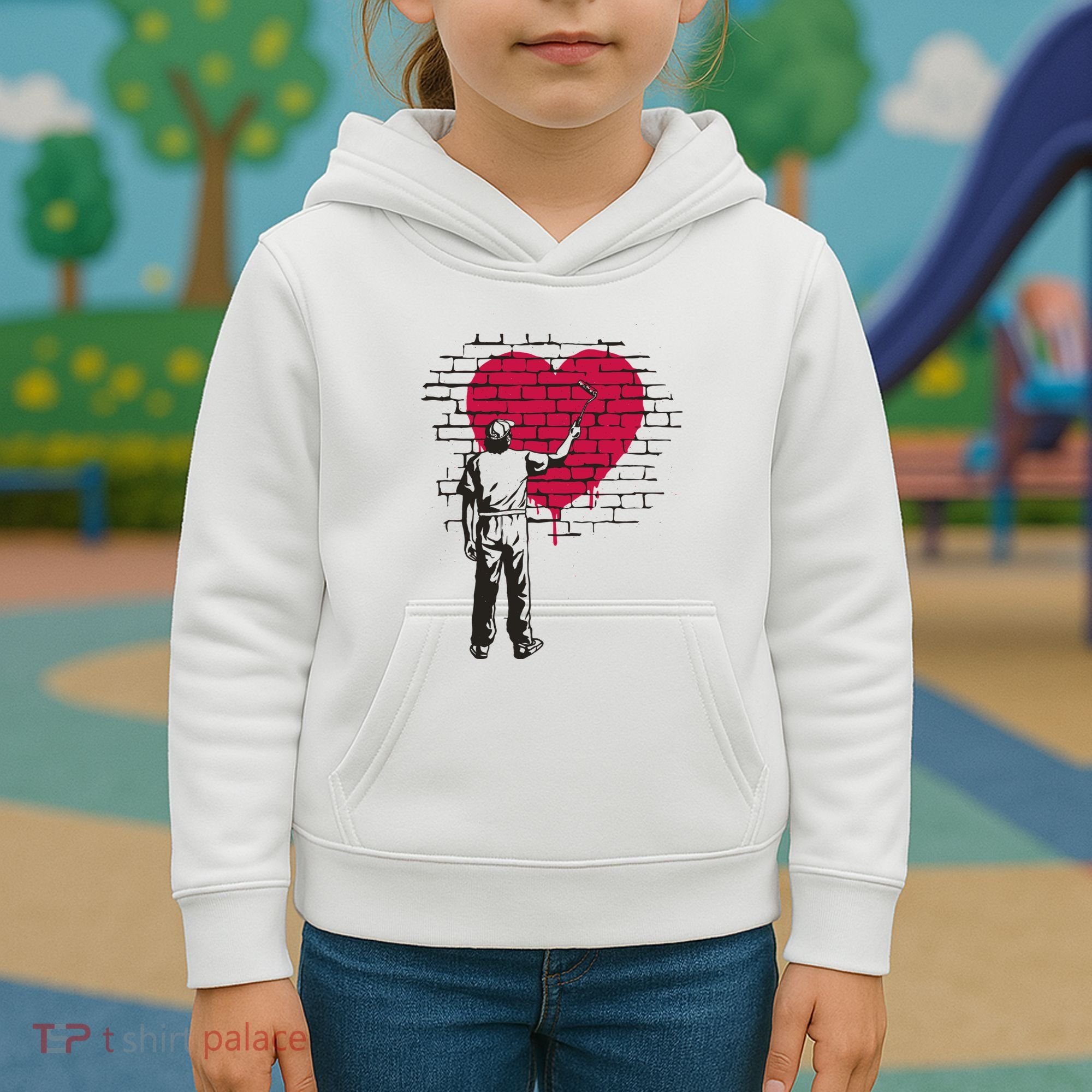 Heart Painter Kids Hoodie