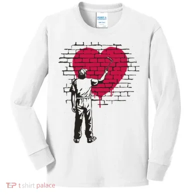 Heart Painter Kids Long Sleeve Shirt