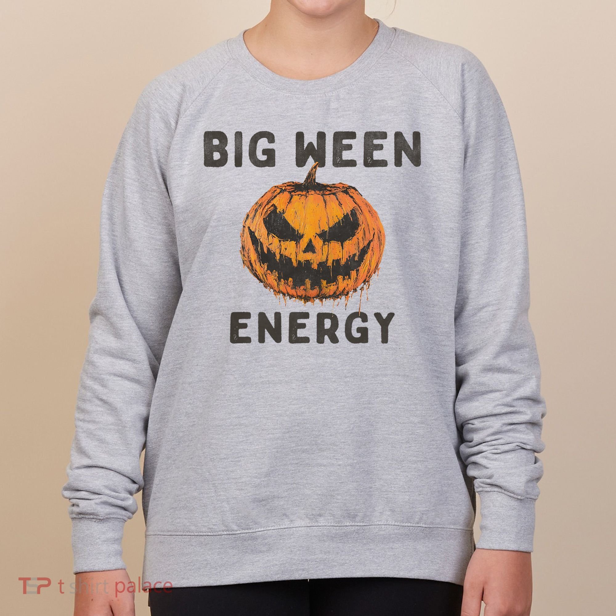 Halloween Pumpkin Head Big Ween Energy Spooky Women's Sweatshirt