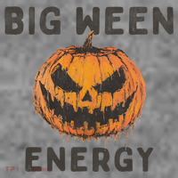 Halloween Pumpkin Head Big Ween Energy Spooky Toddler Hoodie thumb 2