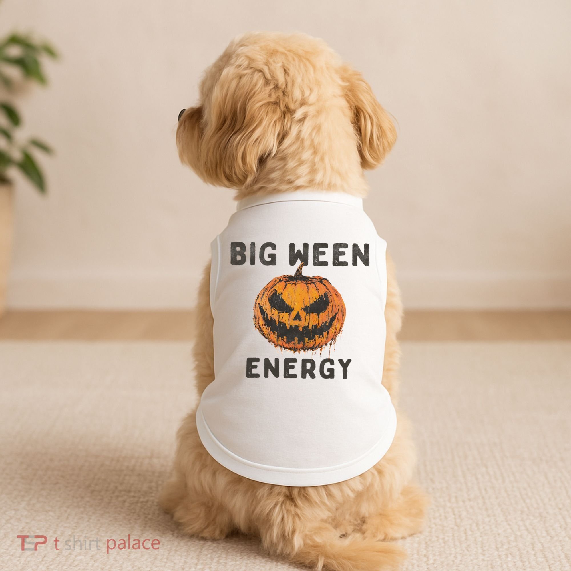 Halloween Pumpkin Head Big Ween Energy Spooky Doggie Tank