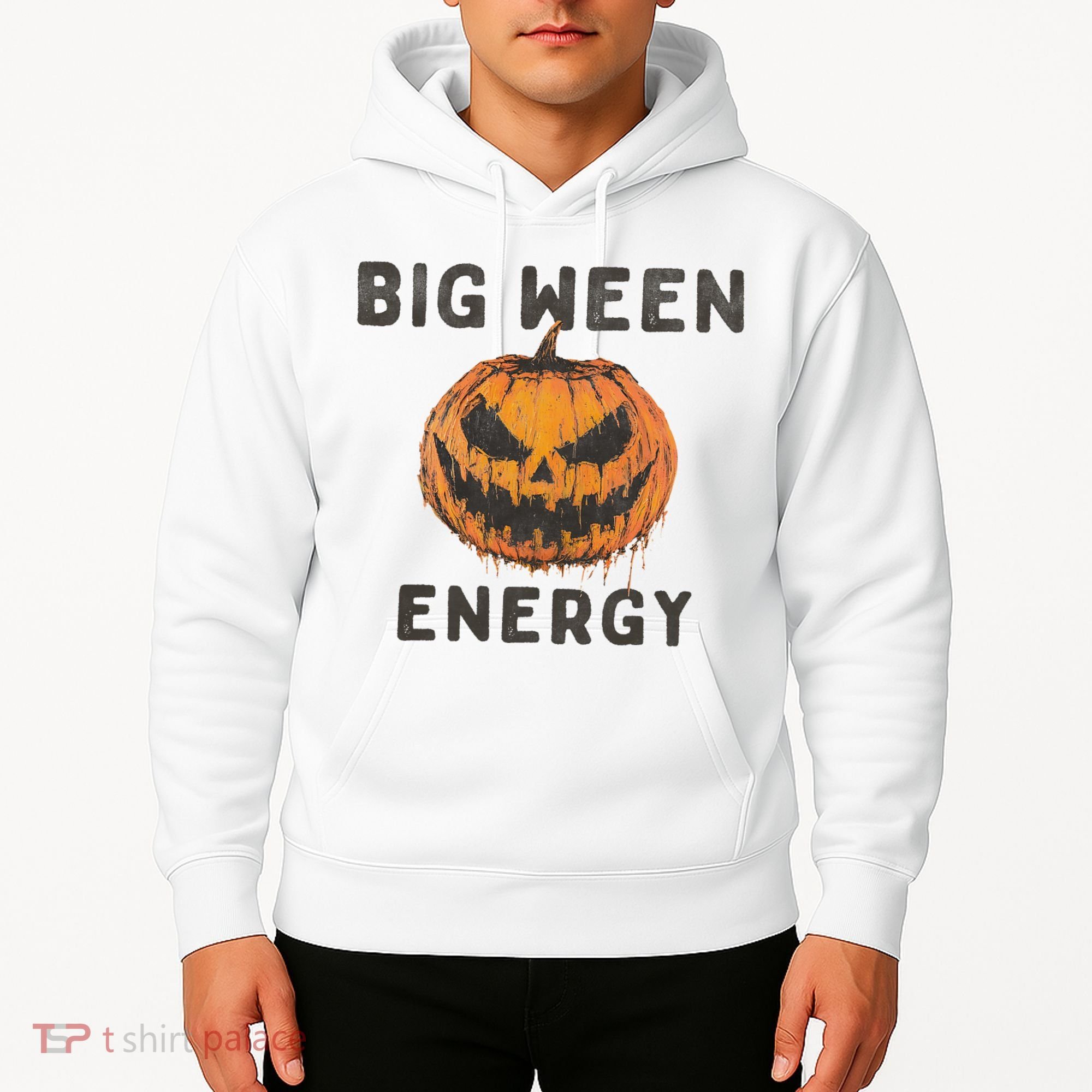 Halloween Pumpkin Head Big Ween Energy Spooky Hoodie
