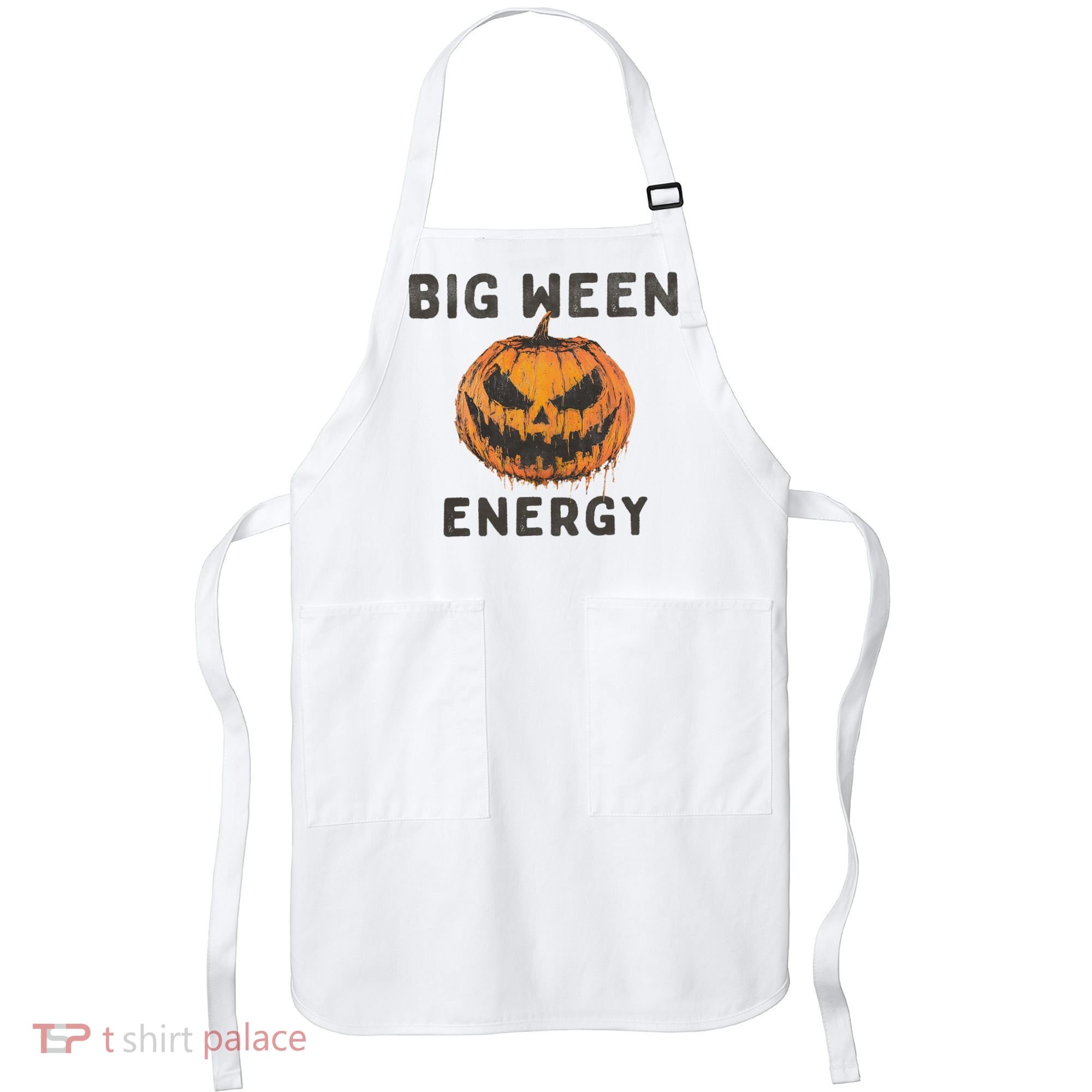 Halloween Pumpkin Head Big Ween Energy Spooky Apron