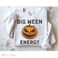 Halloween Pumpkin Head Big Ween Energy Spooky Sweatshirt thumb 2
