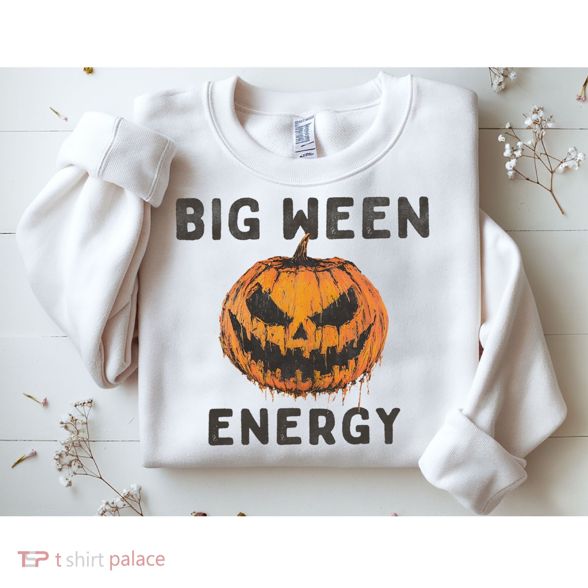 Halloween Pumpkin Head Big Ween Energy Spooky Sweatshirt