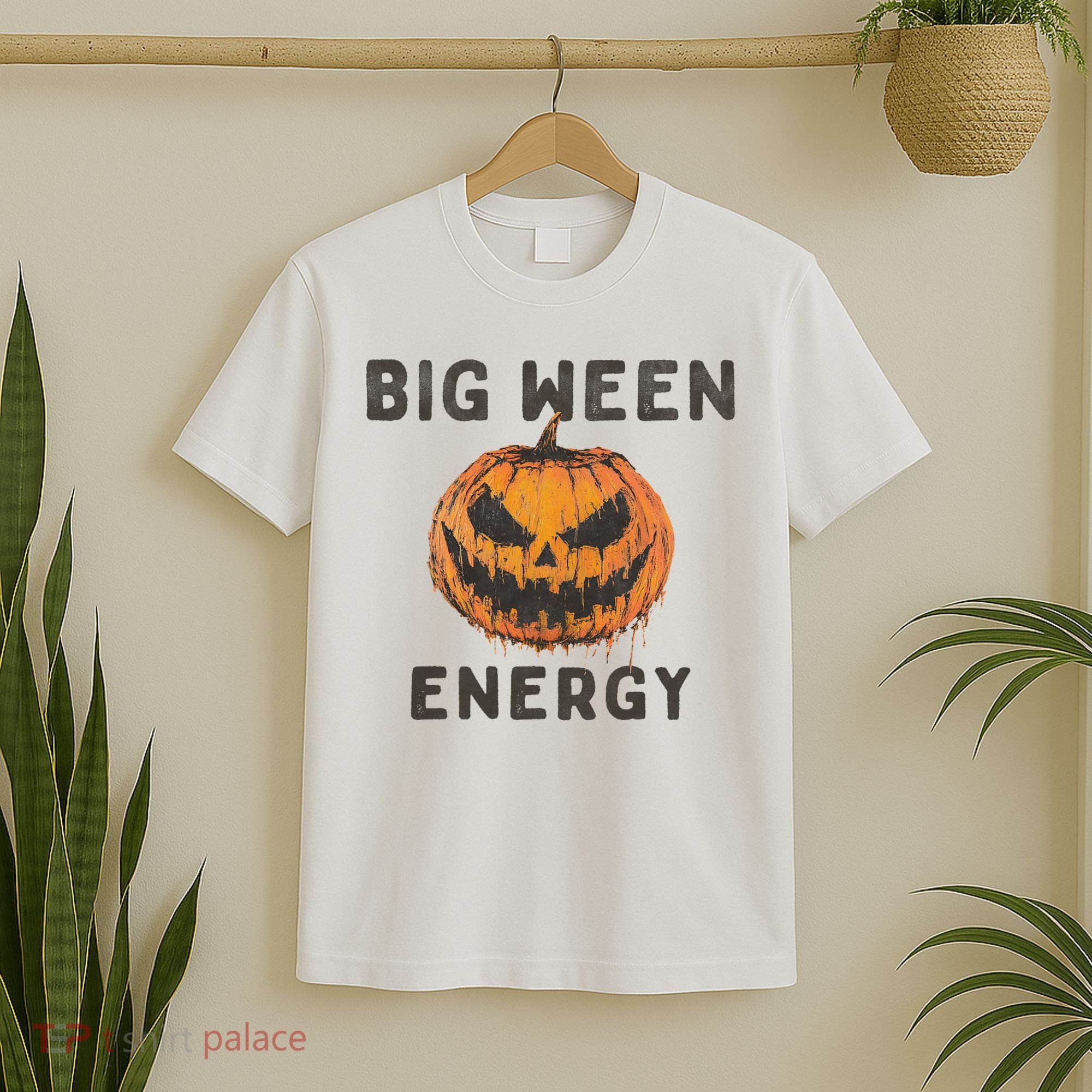 Halloween Pumpkin Head Big Ween Energy Spooky T-Shirt