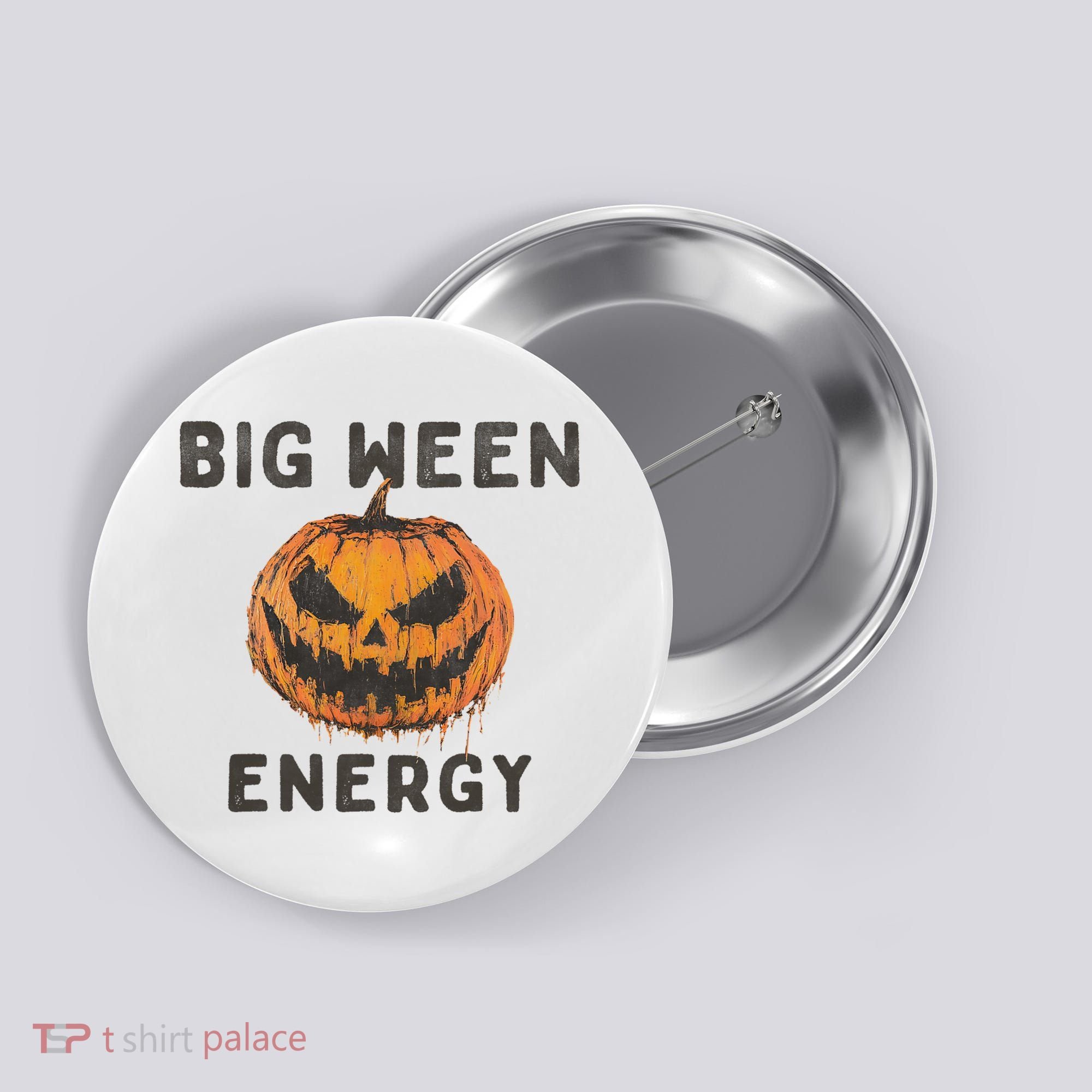 Halloween Pumpkin Head Big Ween Energy Spooky Button