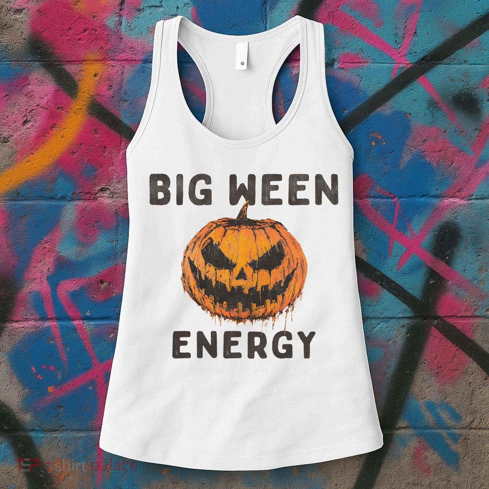 Halloween Pumpkin Head Big Ween Energy Spooky Women's Tank Top