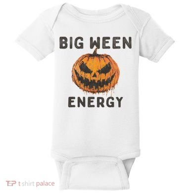 Halloween Pumpkin Head Big Ween Energy Spooky Baby Bodysuit