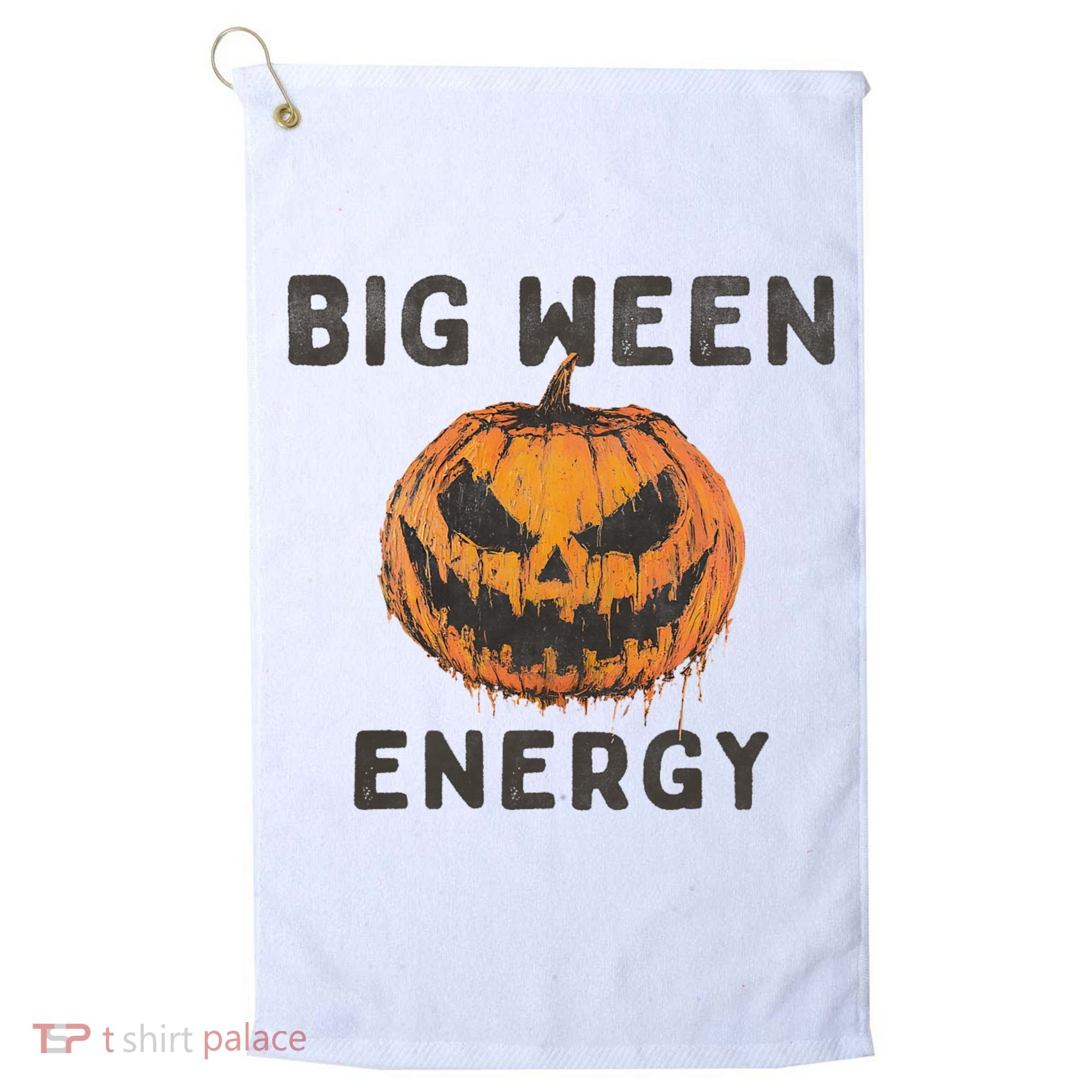 Halloween Pumpkin Head Big Ween Energy Spooky Golf Towel