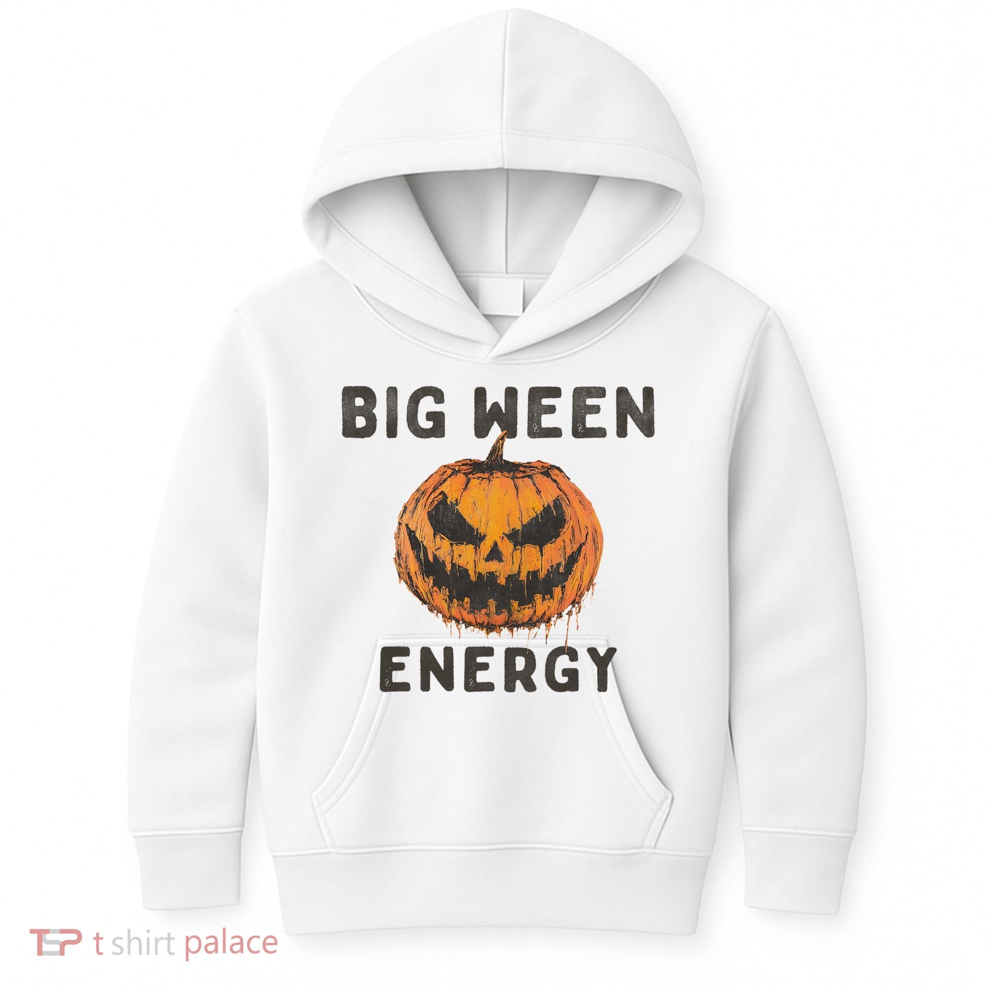 Halloween Pumpkin Head Big Ween Energy Spooky Kids Hoodie