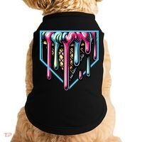 Home Plate Ice Cream Softball Baseball Melting Drip Doggie Tank thumb 0