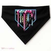 Home Plate Ice Cream Softball Baseball Melting Drip USA-Made Doggie Bandana thumb 0