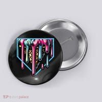 Home Plate Ice Cream Softball Baseball Melting Drip Button thumb 0
