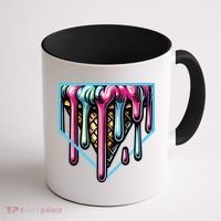 Home Plate Ice Cream Softball Baseball Melting Drip Coffee Mug thumb 1
