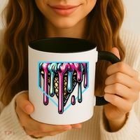 Home Plate Ice Cream Softball Baseball Melting Drip Coffee Mug thumb 3