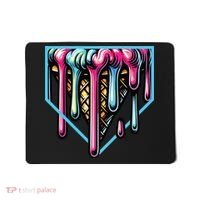Home Plate Ice Cream Softball Baseball Melting Drip Mousepad thumb 0