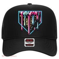 Home Plate Ice Cream Softball Baseball Melting Drip Hat thumb 0
