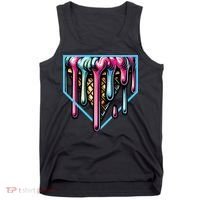 Home Plate Ice Cream Softball Baseball Melting Drip Tank Top thumb 0