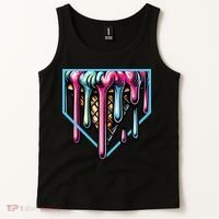 Home Plate Ice Cream Softball Baseball Melting Drip Tank Top thumb 2