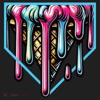 Home Plate Ice Cream Softball Baseball Melting Drip Golf Towel thumb 3