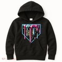 Home Plate Ice Cream Softball Baseball Melting Drip Kids Hoodie thumb 0