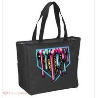 Home Plate Ice Cream Softball Baseball Melting Drip Tote Bag thumb 2