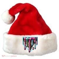 Home Plate Ice Cream Softball Baseball Melting Drip Santa Hat thumb 0