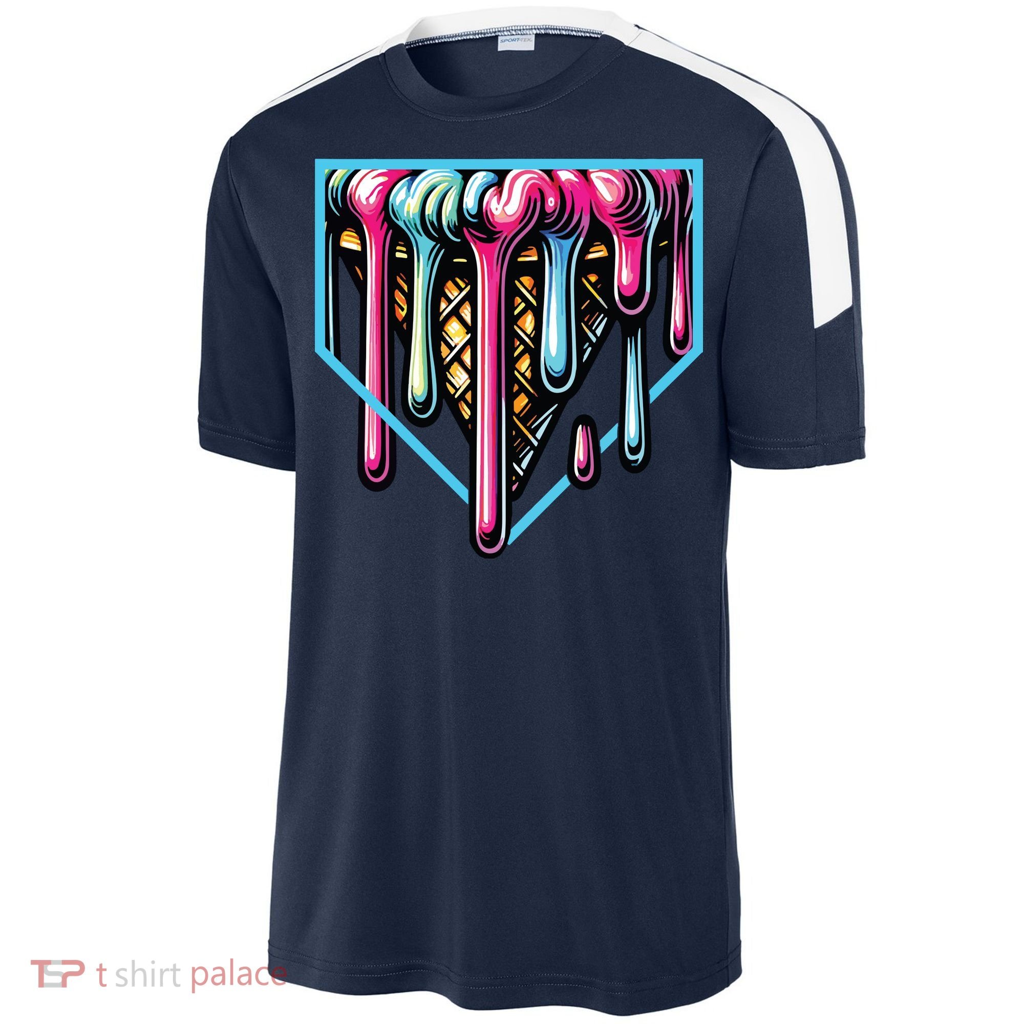 Home Plate Ice Cream Softball Baseball Melting Drip Sport-Tek Competitor United Soccer Jersey