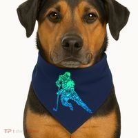 Hockey Player Ice Hockey Boy USA-Made Doggie Bandana thumb 1