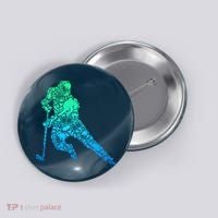 Hockey Player Ice Hockey Boy Button thumb 0