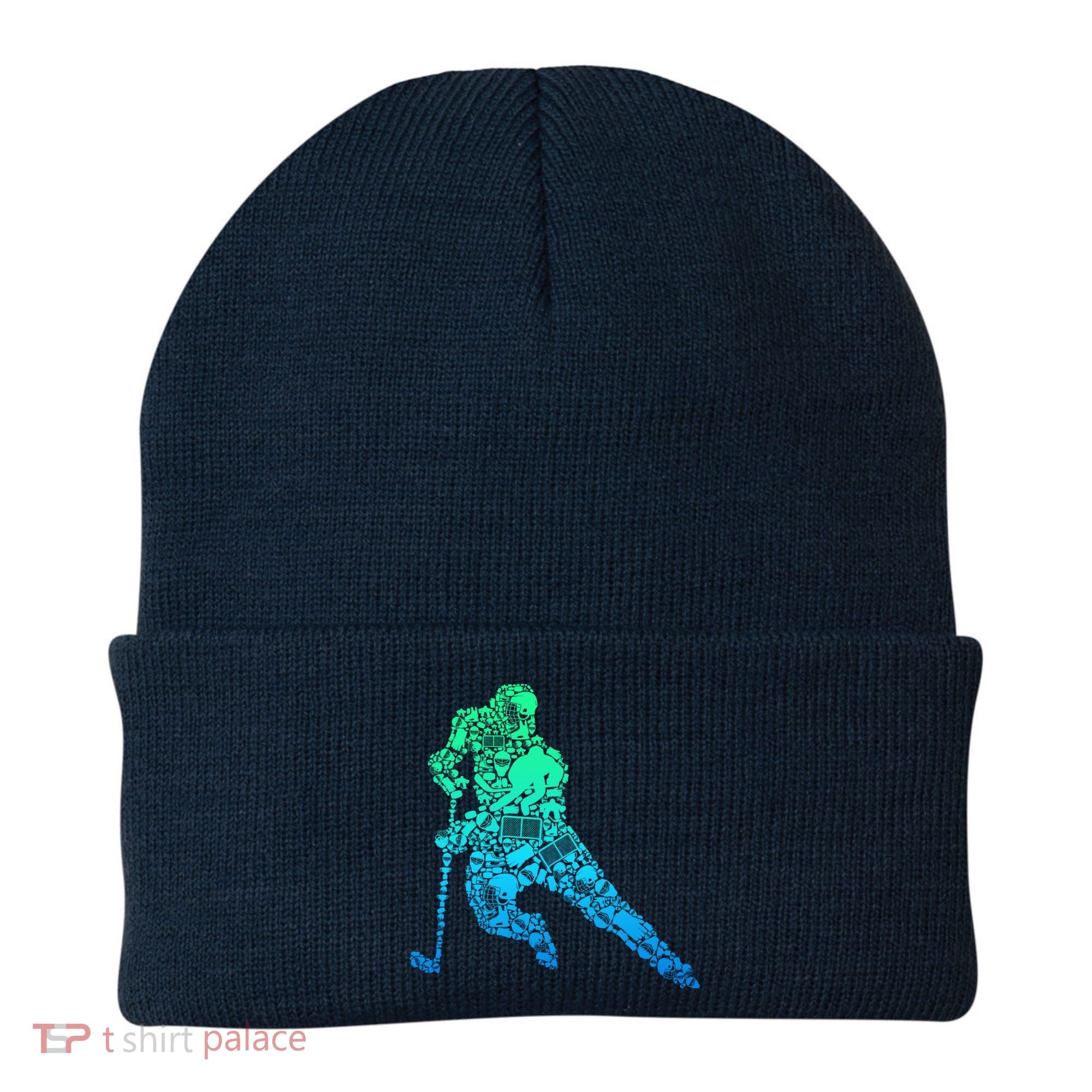 Hockey Player Ice Hockey Boy Beanie
