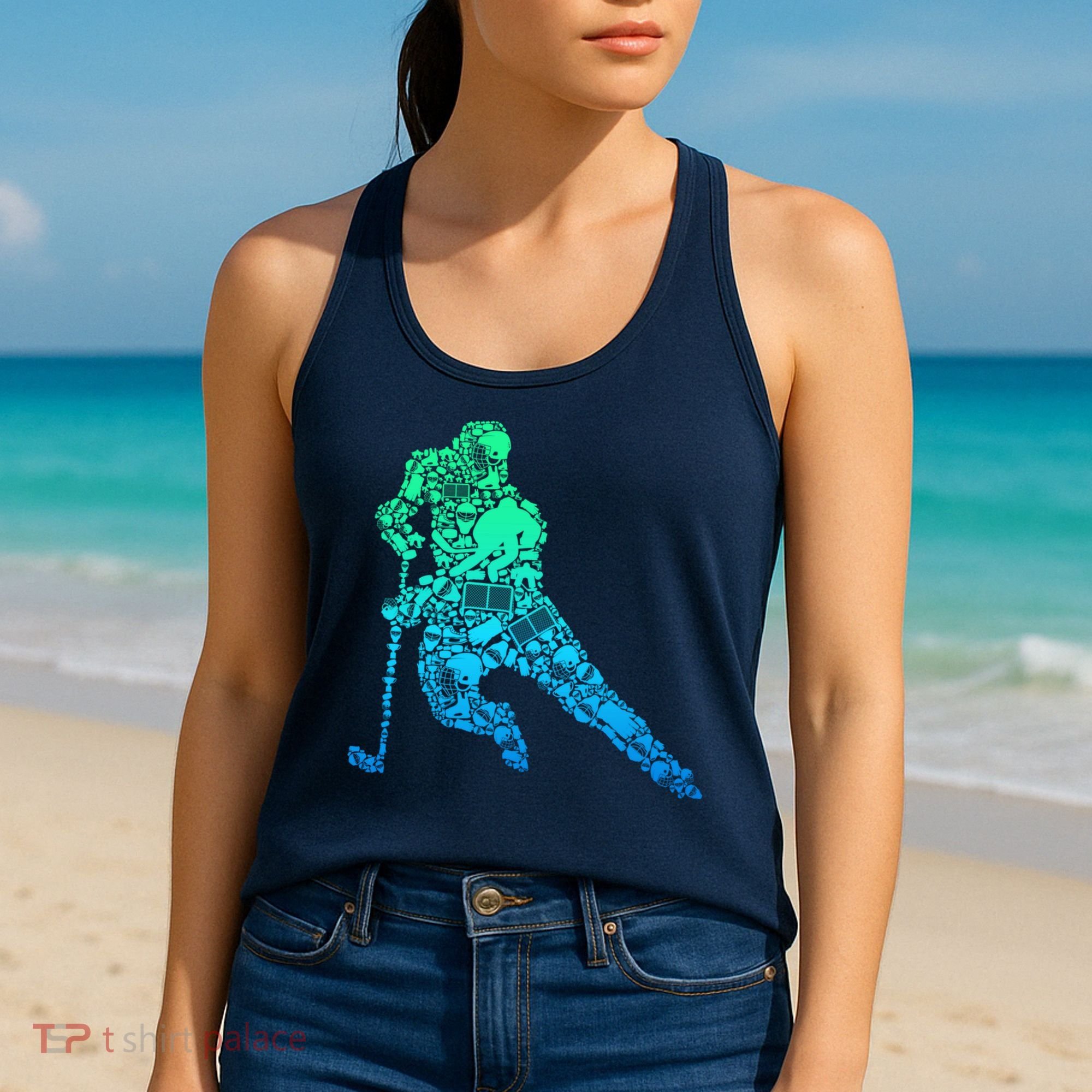 Hockey Player Ice Hockey Boy Women's Tank Top